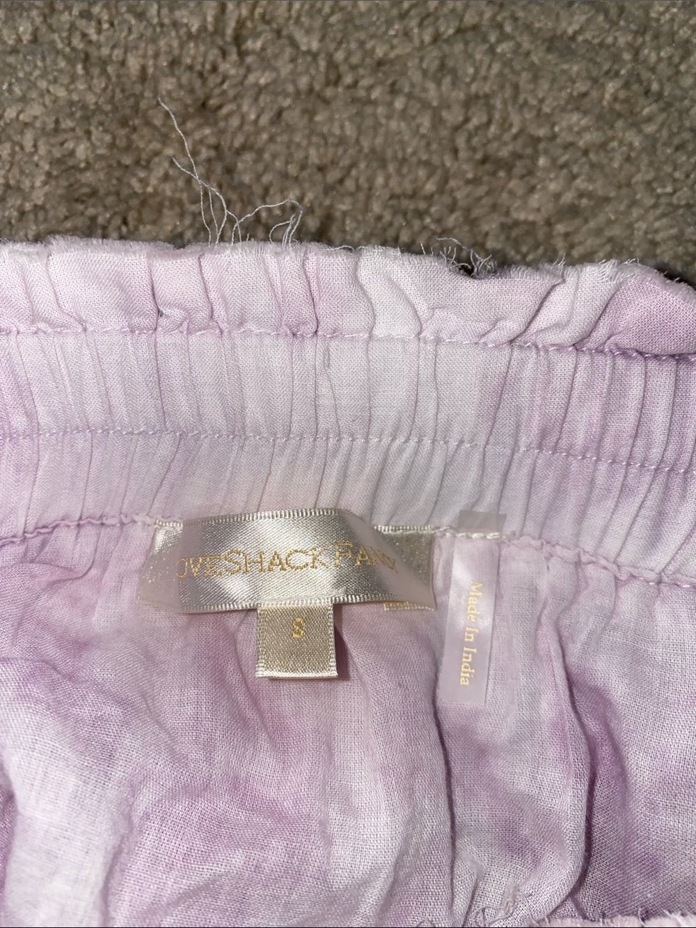 LoveShackFancy Lavender Ruffle Mini Skirt - Picture 3 of 5
